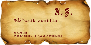 Móczik Zomilla névjegykártya
